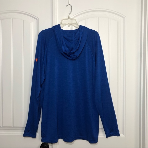 Under Armour NBA Combine New York Knicks Royal Blue Long Sleeve Hoodie Shirt XL - Picture 2 of 11